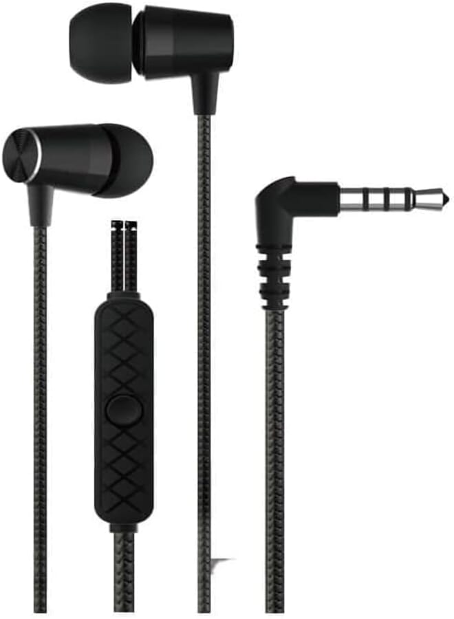 Devia EM103 Kintone Series Metal Wired Earphone 3.5 mm Length, Black Headphones Headset